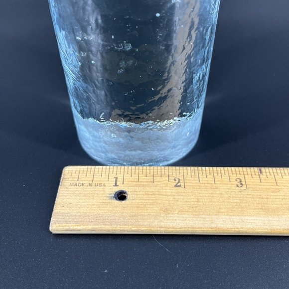 Blenko Art Glass Mushroom Taper Candle Holder Clear Glass 5 Inches Tall - Picture 12 of 14